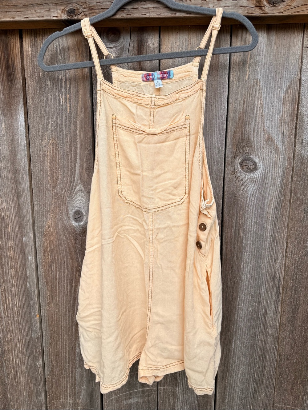 Urban Outfitters Crème Overall Romper